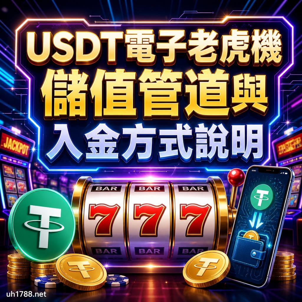 USDT電子老虎機儲值管道與入金方式說明示意圖